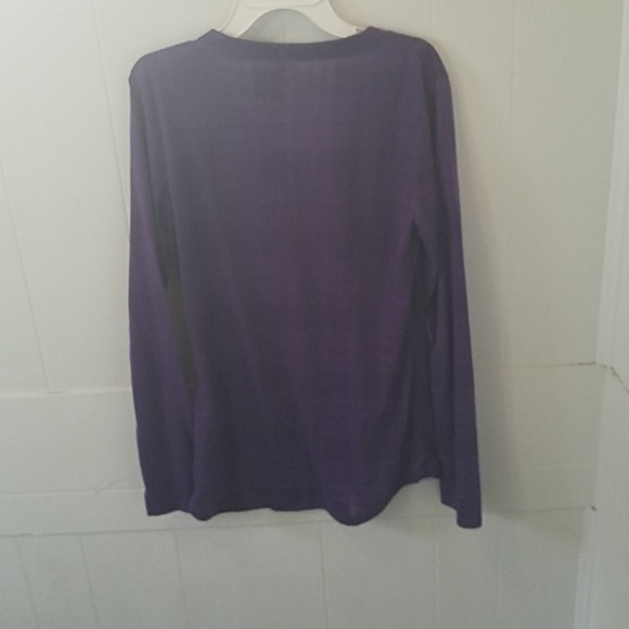 K-State Purple Plaid and Rhinestone Long Sleeve Shirt - Picture 6 of 7